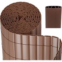 Wolketon PVC Sichtschutzmatte Balkon – Stabiler Wind- & Sichtschutzfür Balkone und Gärten, Terrasse & Zaun Braun 90x400cm