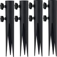 Piquets d'éclairage de jardin, piquets d'éclairage d'extérieur pour lampe torche - Lot de 4 Lampe torche en métal longue durée pour éclairage de terrasse
