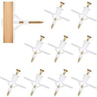 Pair 200 Pièces Cheville Placo Charge Lourde avec Vis,(100 Cheville Placo + 100 Vis Autoforeuse Beton),Chevilles pour Plaques de Plâtre,Vis pour Fixation sur Mur Placo,pour Murale Plaque de Plâtre