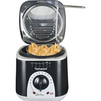 Friteuse Techwood TFF-86 1L 950W - 2 en 1 Fondue, Bac à huile de capacité 1L - coloris Noir