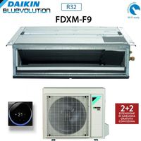 Climatizzatore Condizionatore Daikin Bluevolution Inverter Canalizzato Ultrapiatto 18000 Btu FDXM50F3/F9 R-32 Wi-Fi Optional - Garanzia Italiana Comando a filo Nero BRC1H519K / BRC1H52K,Italia 2+2