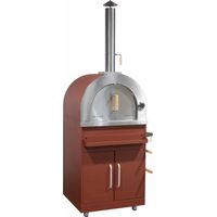 Meuble four à pizza pour cuisine d'extérieure brique