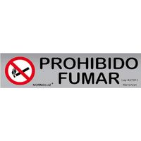Panneau Informatif ''prohibido Fumar'' (inox Adhesif 0.8mm) 5x20cm