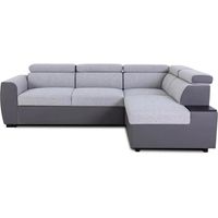 Casapy KELIO Ecksofa umwandelbar anthrazit grau
