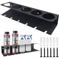 Étagère pour Bouteilles Pulvérisateurs: Support Mural pour Flacons Pulvérisateurs, Support de Bombe Aérosol Multifonctionnel, Support de Rangement pour Bombes Aérosols, avec 5 Trous et 6 Fentes
