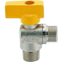 Rubinetto gas a squadra con leva 1/2" maschio/maschio enolgas