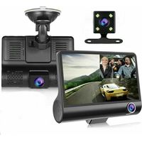4-Zoll-Touchscreen-Dashcam mit 1080P-Auflösung, Dual-Objektiv (Front-/Rückkamera) und Auto-DVR-Recorder