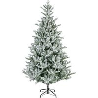 KLULK Albero Di Natale Merano Innevato 180 cm, Diametro 112 Cm, Apertura Ad Ombrello, Ignifugo, Garanzia 12 Anni