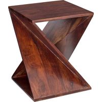 Table d'Appoint Totem "Rikaya" 45cm Marron