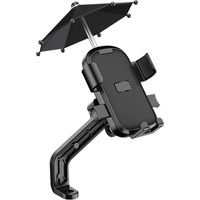 Telefoonhouder op het stuur, fietshouder voor mobiele telefoon Verstelbare fietstelefoonhouder - Flexibele motorfiets telefoonhouder