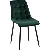 Sedia da pranzo Gifford con rivestimento in velluto verde Velluto