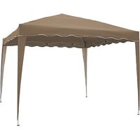GAZEBO PLIANT EN ACIER TAUPE - 3X3 M