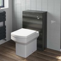 Charcoal Grey Bathroom Furniture WC Toilet Unit BTW Back to Wall Soft Close Royan Toilet Pan