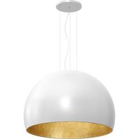 Lampada a sospensione bianca interno oro Ø100 Compo E27