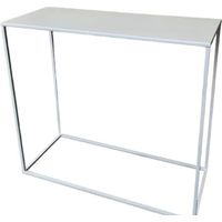 Tavolo in metallo per eventi Basic (Prodotto artigianale) Made in Italy - 90 x 45 x 90 cm Bianco
