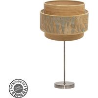 FABRILAMP Lampada de lampada da tavolo Large Samoa 1xe27 Pelle/camel 30d