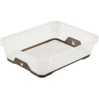 Mini-panier, antidérapant, DIN A5, 26,5 x 20 x 7 cm, Jonas, Transparent/Marron, Transparent/Marron
