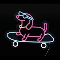 Ad Trend Insegna Neon LED "M. Skate" 40 x 30 Cm Decorazione Luminosa da Parete