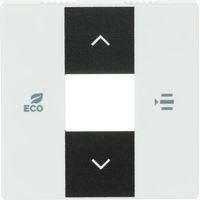 Busch-Jaeger Placa central para regulador Fan Coil Símbolos "Arriba, Abajo, ECO, Menú" 2 veces blanco estudio - Plataforma 63 (6236-84), 2CKA006220A0250