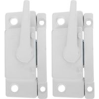 Lot de 2 Paires de Verrous pour Fenêtres Coulissantes en Alliage D'aluminium Blanc, Mécanisme de Verrouillage Solide, Design Adapté aux Fenêtres à Ouverture Gauche et Droite