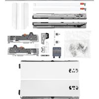 BLUM Schubladenschienen TANDEM-Höhe 115 m. Reling 227mm 20kg NL300 weiß KB1400mm