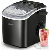 Machine à Glaçons Autonettoyante - 9 Glaçons en 6min, 12 KG/24H 2 Tailles Multisituations pour Cuisine, Bureau, Bar & Fêtes