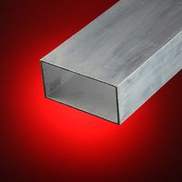 Tubo rectangular aluminio 100x50 mm Largo en metros: 1 metros - Grosor: 2 mm