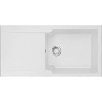 Mepamsa KITE 100 BLANCO - Fregadero De Cocina Sintetico 86 Cm 1 Cubeta 1 Escurridor