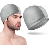 Swim Cap, Swimming Cap Man Women, Pure Color PU Coating Comfortable and Not Tight, Swimming Cap for Women Long Hair
