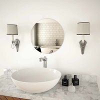 Miroir mural 40 cm Rond Verre vidaXL