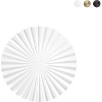 Runde LED-Wandleuchte aus plissiertem Metall im Vintage-Stil Anadara - Weiß