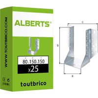 GAH Sabot de solive type A 80/150 2 mm ETA-08/0171 25 pièces ( 3000200413 )