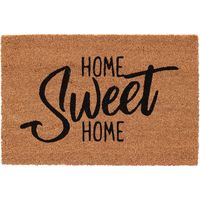 Paillasson en fibre de coco - Home Sweet Home - Beige - L 60 x l 40 cm - Livraison gratuite