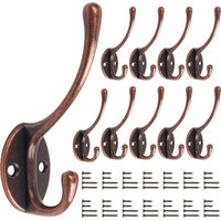 Set mit 10 Vintage-Wandhaken für Badezimmer, Küche, Wohnzimmer und Flur, Bronze