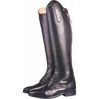 Stivali equitazione in pelle per bambini modello Valencia XS piede snello e gambale corto: 40, nero 9100