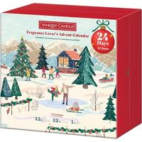 Calendrier livre de l'avent bougies parfumées – 24 bougies en cire – Coffret festif avec photophore – Ambiance chaleureuse pour Noël – Yankee Candle