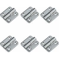 Lot de 6 charnières détachables de 3.7 cm - Charnières de porte amovibles - En acier inoxydable 304 - Pour droitier