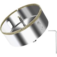 Seghe a Tazza diamantata 100mm con guida di centraggio, fresa a tazza diamantata per vetro, piastrelle, ceramica, marmo, granito