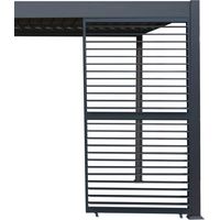 Anthracite Aluminium Pergola Shutter Panel - 123cm Wide