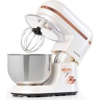 Klarstein – Robot pâtissier multifonction 1800W – Bol inox 5L – Système d'entraînement planétaire – Crochet pétrisseur et fouet inclus