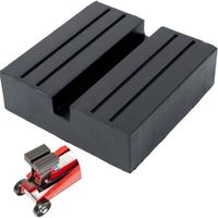 Universal rubber jack pad, 75x75x25 mm, jack pad with U-shaped recess, for all cars up to 3.5 tons, non-slip jack pad for lifting
