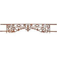 Deco Fer Forge – Appui de fenêtre en fonte d'époque 1280mm – Garde-corps Haussmannien brut – Convient pour tableaux jusqu'à 1220mm de large