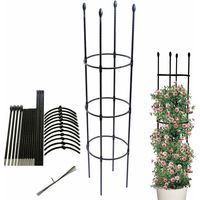 Treillis de balcon cadre grimpant clematis moon climbing plant flower holder outdoor indoor gardening flower pot holder grid - treillis hauteur 133cm