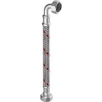 Flamco Meiflex Panzerschlauch Heizung/Klima 1/2 Zoll IG x 1/2" Bogen, 1000 mm, M4327.1221.100