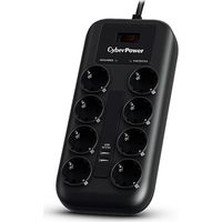CyberPower P0820SUF0-DE Überspannungsschutzleiste mit 8 Steckdosen, 1,8 m