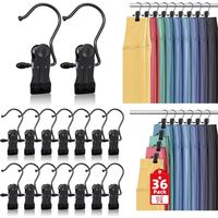 Boot Hanger - Stainless Steel Vertical Boot Clip for Closet Storage - 360° Rotating Hook - Fits Tall Boots Leggings Pants Towels - 36 Pack