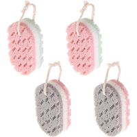 Set van 4 badsponzen, lichaamscrub badsponsballen, peeling-badballen, huidreinigingsgereedschap, toiletartikelen, geschikt voor mannen en vrouwen