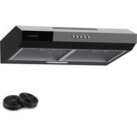 Klarstein Campana extractora empotrada Contempo 60 60cm 200m³/h LED acero inoxidable acrílico