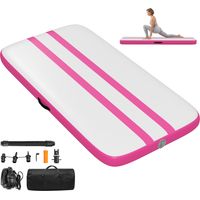 SPORTNOW Tappetino Gonfiabile per Ginnastica con Pompa Elettrica
