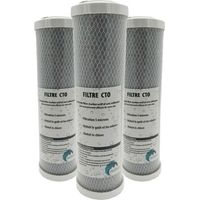 Set mit 3 Aktivkohle- und 5-Mikron-Sedimentkartuschen für 10-Zoll-Filterhalter